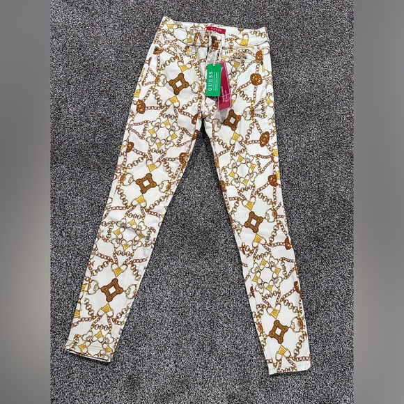 Guess Chain Pattern Stretchy Jeans – Size 25 – Never Worn - Picture 1 of 3